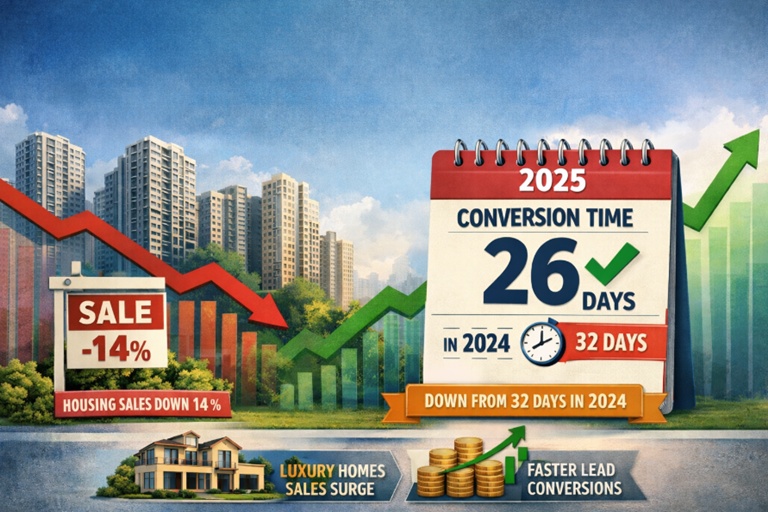 Lead-to-Buy Cycle Shrinks to 26 Days, 3-Year Low for INR 2–3 Cr Homes